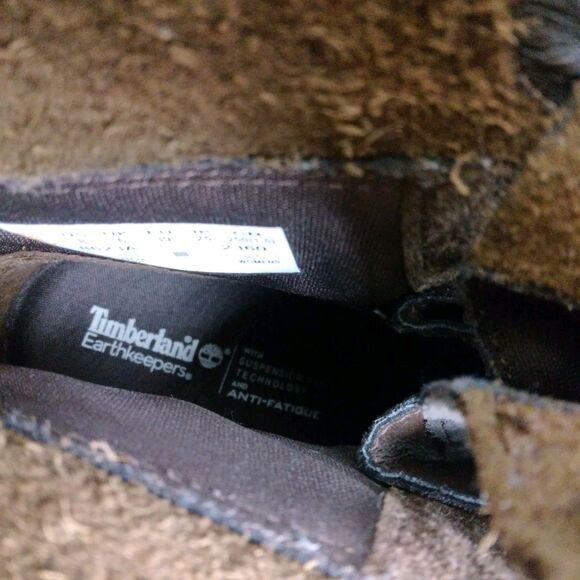 Timberland Earthkeepers Lace Up Boots Brown Leather High Heel Women's Size 8 - Picture 14 of 15